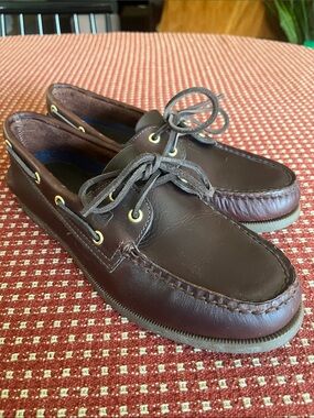 Men’s Sperry Topsider Brown Leather Boat Shoes